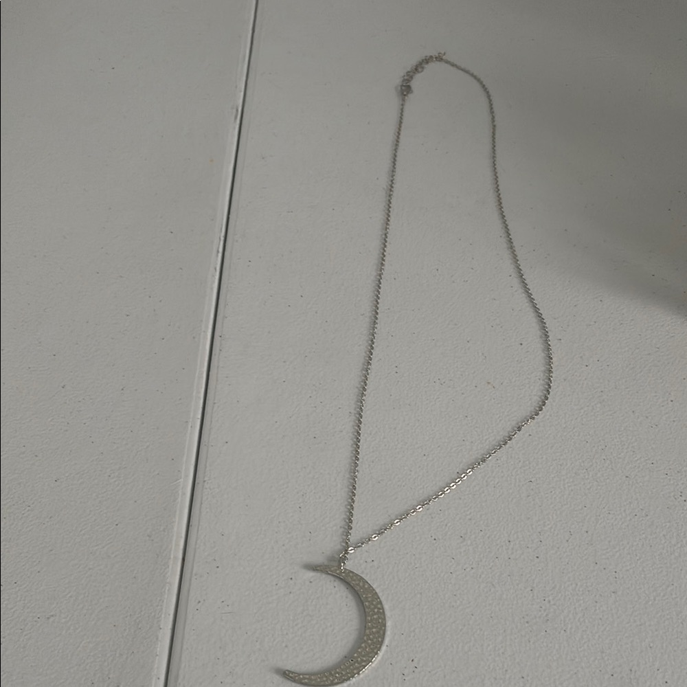 Silver Crescent Moon Necklace